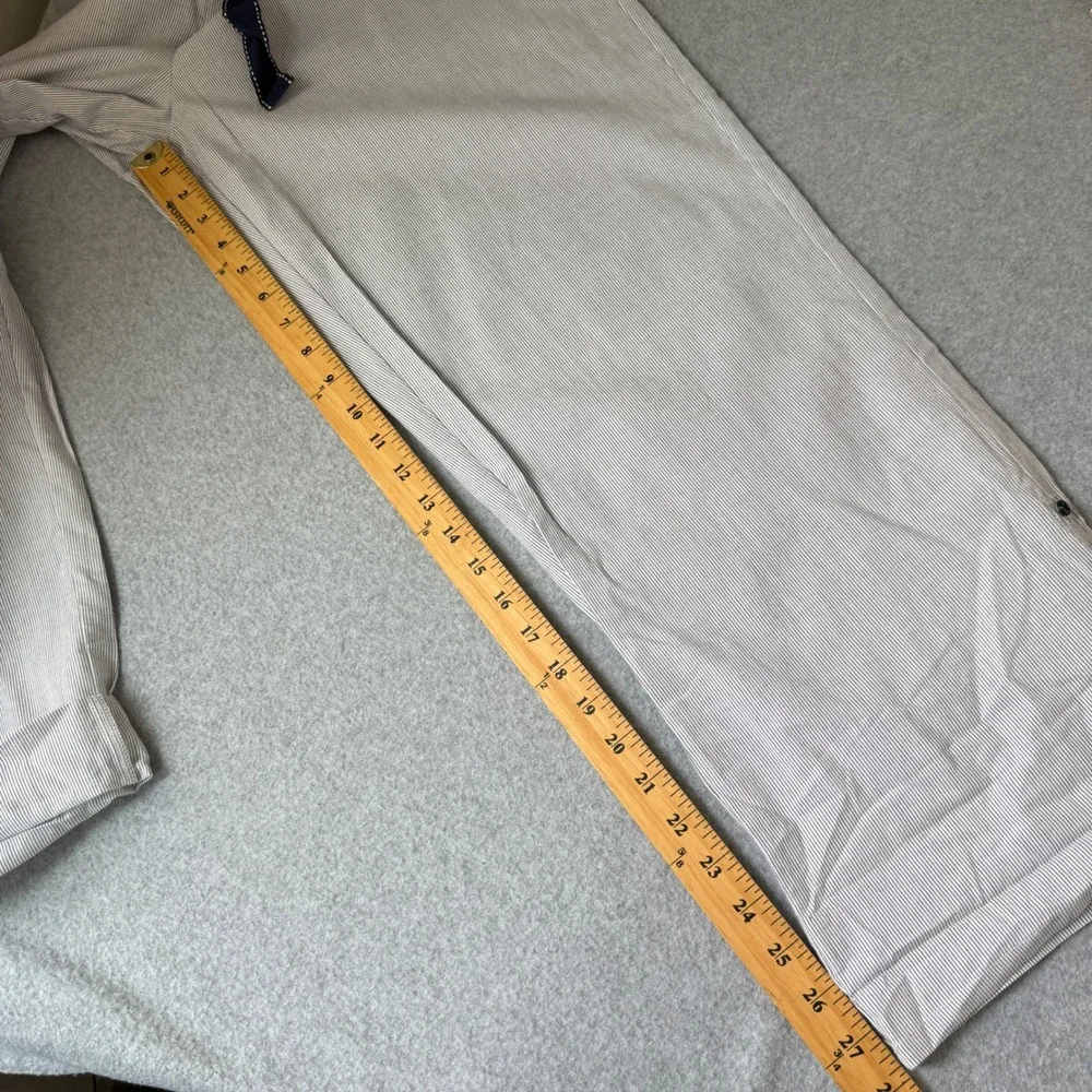 Nautica Sleepwear Womens Pajama Pants Blue Striped Drawstring Lounge Size Medium